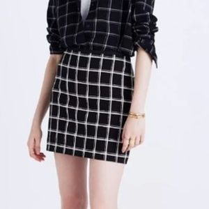 Madewell Windowpane Mini Skirt